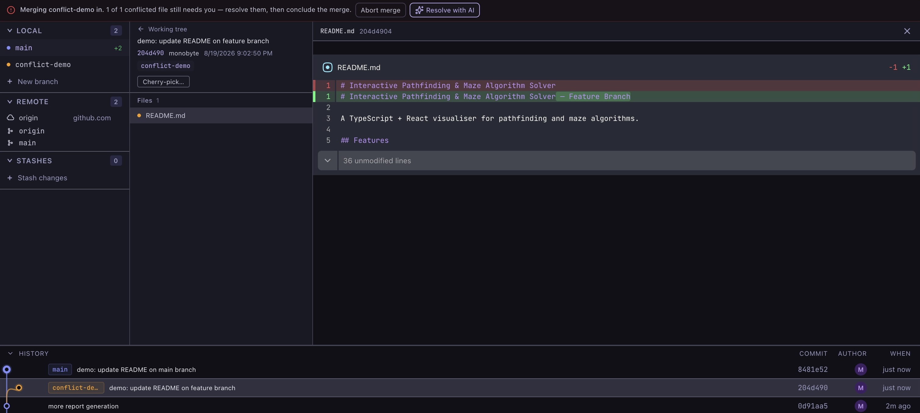 Resolving conflicts with AI