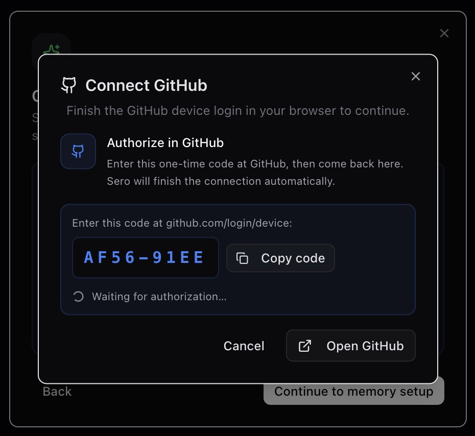 GitHub device login