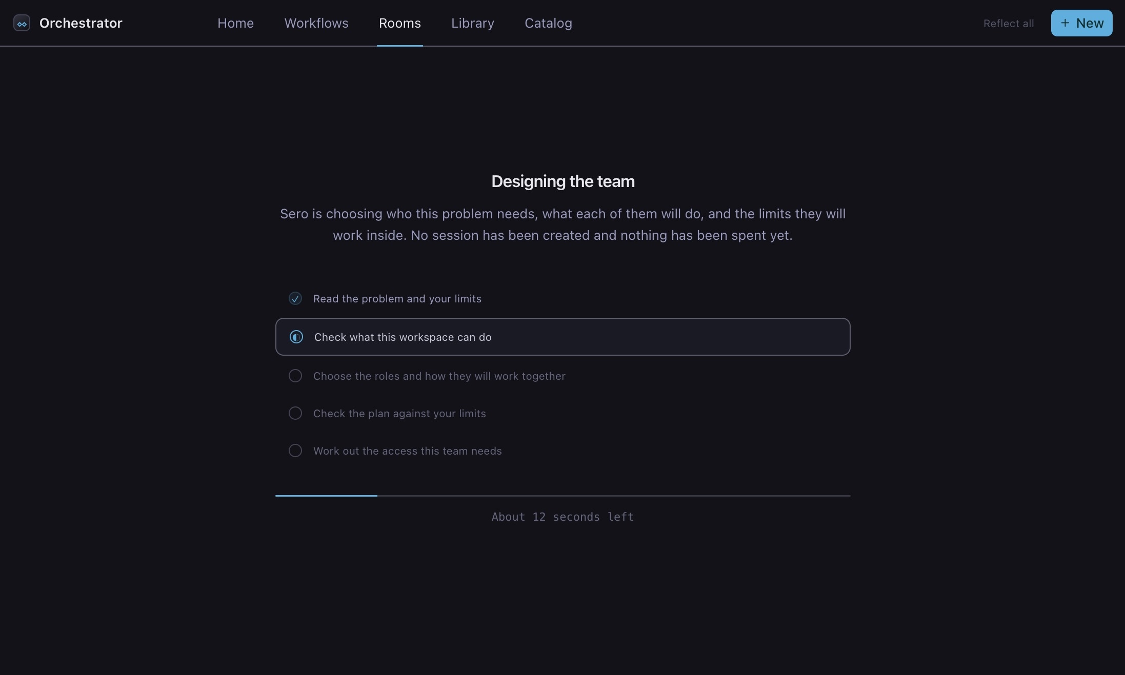 Designing the team, with its five steps and the time remaining