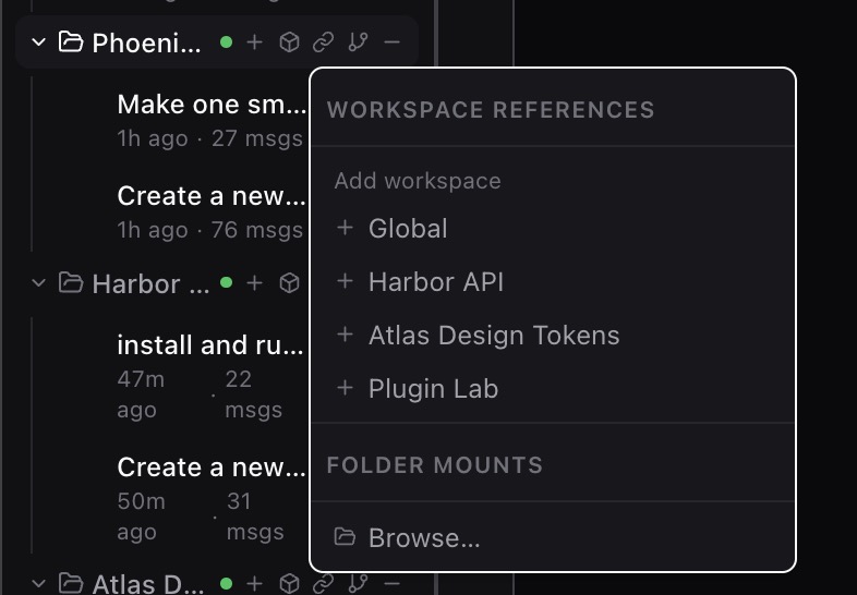 Workspace references